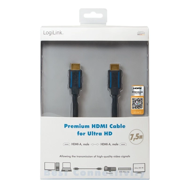 HDMI kaabel LogiLink CHB007 7,5 m