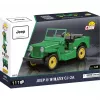 Ehitusmänguasi Cobi Jeep Willys CJ-2A roheline mudel 24517 – klotsiehituskomplekt