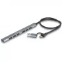 DELOCK 4 pordiga õhuke USB-jaotur — USB 3.2 Gen 1 host USB-C, 3× USB 5 Gbps USB-C + 1× USB 5 Gbps Type-A, hall, metallist