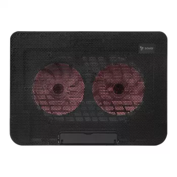 Sülearvuti jahutusalus SAVIO COS-02, 2 ventilaatorit 14 cm, USB-toitega, sobib kuni 17,3 tolli, must