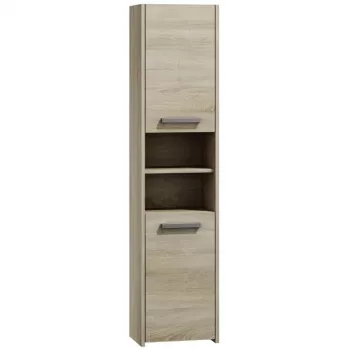 Vannitoa hoiukapp top e shop S40 SONOMA — tammepuust raam, vabaltseisev, 6 riiulit, 400×300×1700 mm