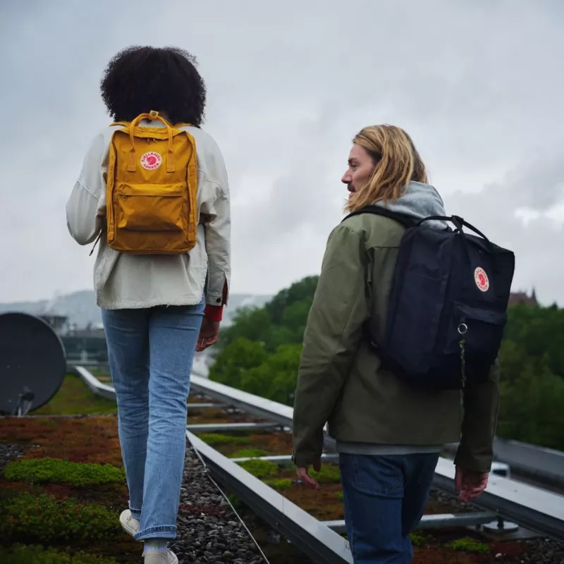 Seljakott Fjällräven Kanken Laptop 13 tolli — Vabaaja linnaseljakott, Kollane, 250×160×350 mm, Polüamiid/PP/Vinüül