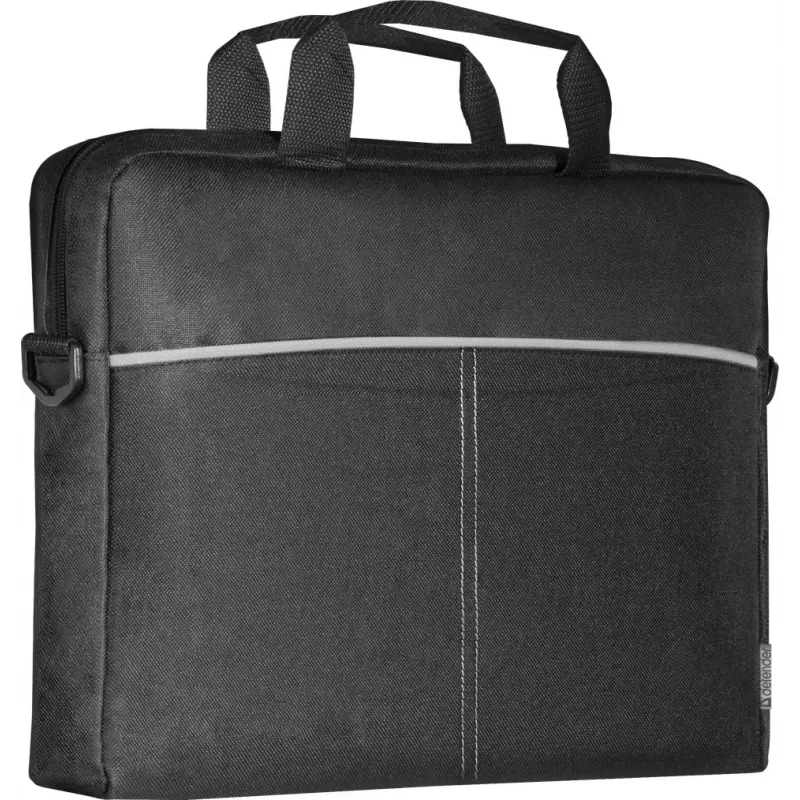 Sülearvutikott DEFENDER Lite 39,6 cm (15,6 tolli) Must/Hall, polüester, tõmblukk, käepide, eemaldatav õlarihm