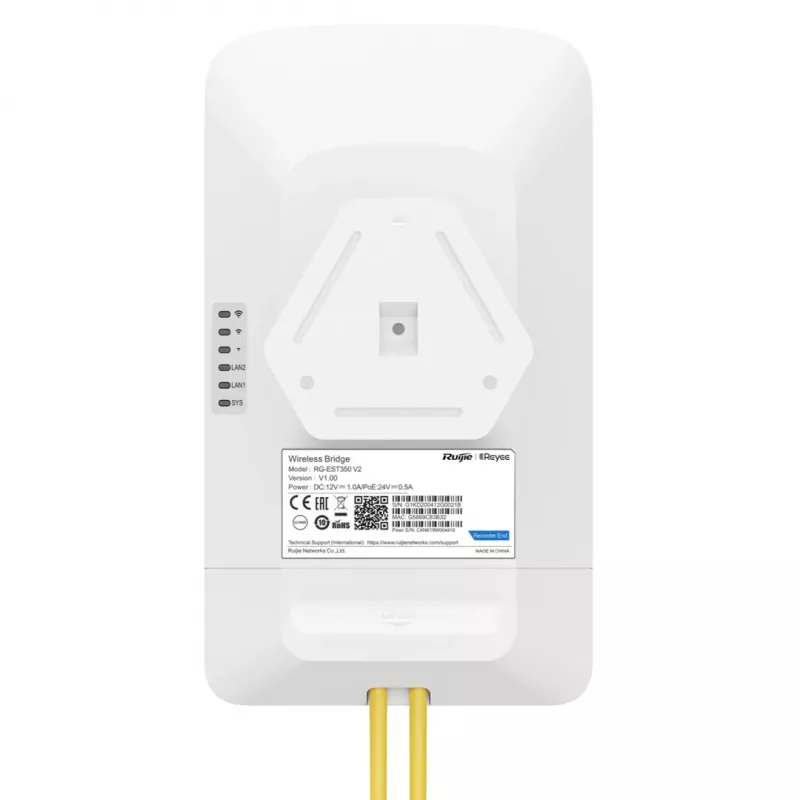 RUIJIE RG-EST350 V2 traadita pääsupunkt 5 GHz 802.11ac, 867 Mbps, 2x RJ-45, PoE, IP54