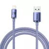 Baseus Crystal Shine kaabel USB-Lightning, 2,4A, 2m (lilla)