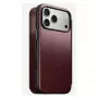 Mobiiltelefoni ümbris Nomad Modern Leather Folio iPhone 17 Pro Max jaoks — nahk, TPU, PC, alumiinium, Burgundia, 16 cm (6,3 tolli)