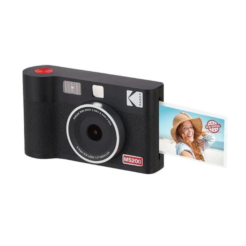 Kodak Mini Shot 2 Era kiirkaamera — kaasaskantav hetkfotokaamera sisseehitatud printeriga, must