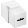 Goobay Keystone-moodul USB-C™-pistik, USB 3.2 Gen 2 (10 Gbit/s), valge (61262)