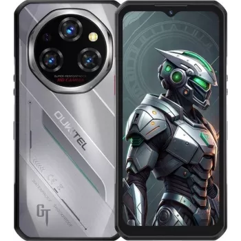 Oukitel WP62 6,58 nutitelefon Dual SIM Android 15 5G USB USB-C 16 GB 512 GB 11000 mAh hõbedane