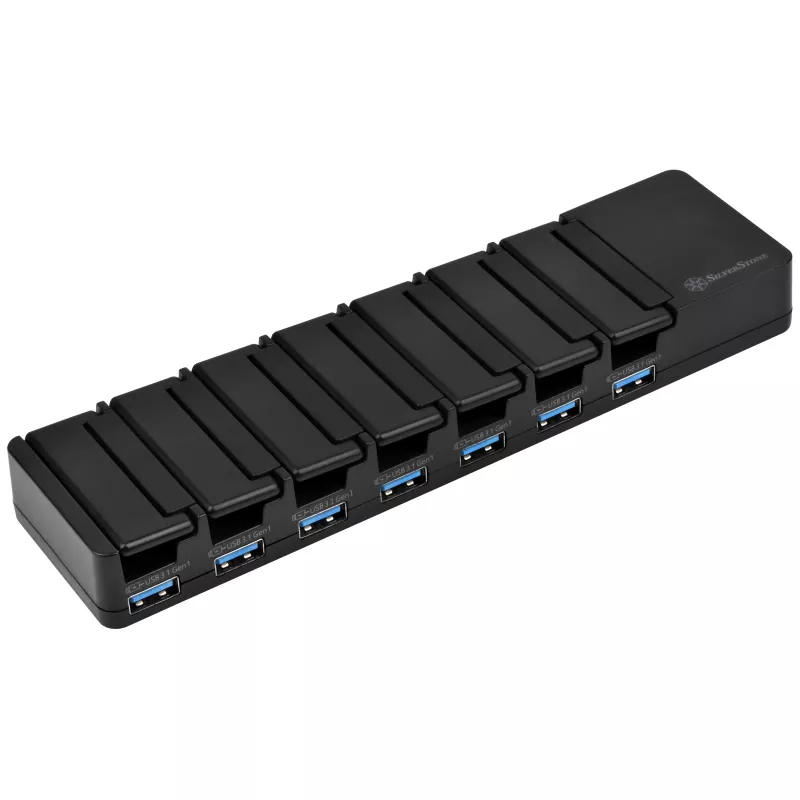 USB 3.1 Gen 1 lauajaotur SILVERSTONE SST-UC03B-PRO — 7 USB porti