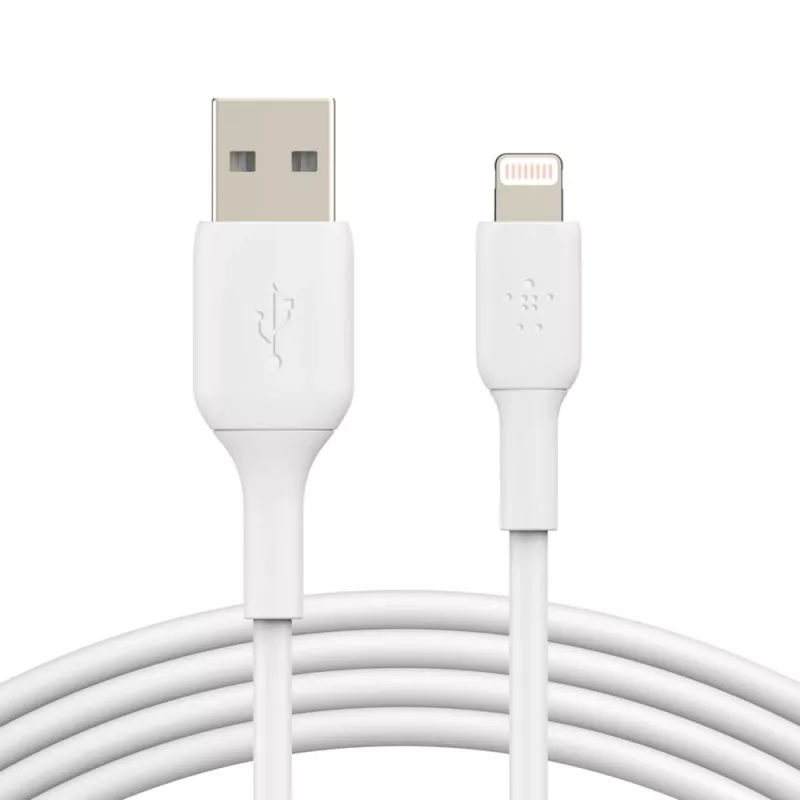 Belkin PVC USB-A–Lightning 2 m valge