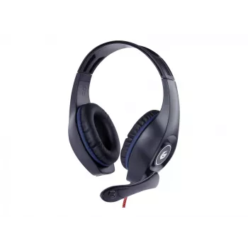Wired gaming headset GEMBIRD GHS-05-B, circumaural, 20–20000 Hz, 2 m kaabel, 250 g, Must/blue