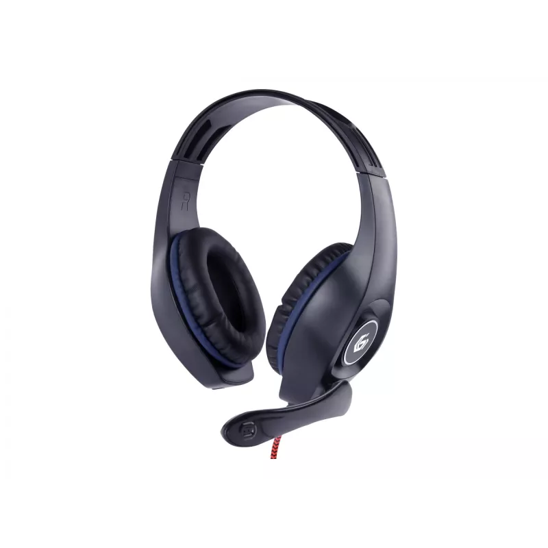 Wired gaming headset GEMBIRD GHS-05-B, circumaural, 20–20000 Hz, 2 m kaabel, 250 g, Must/blue
