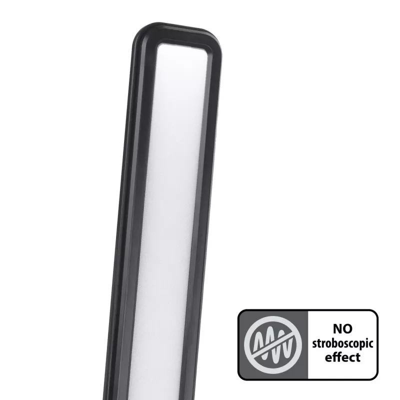 LED-lauaplamp MACLEAN MCE614B — hämardatav, kokkuklapitav reguleeritav õlavars, 9 W, 3000K/4500K/6500K, must