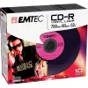 EMTEC Vinyl Look - 10 x CD-R - 700 MB (80 Min) 52x - sinine, kollane, lilla, roheline, roosa - Slim Jewel Case