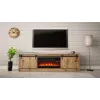 TV kapp Cama Meble GRANERO koos kaminakapiga, Wotan tamm, 2000×350×567 mm, 2 ust, 2 riiulit