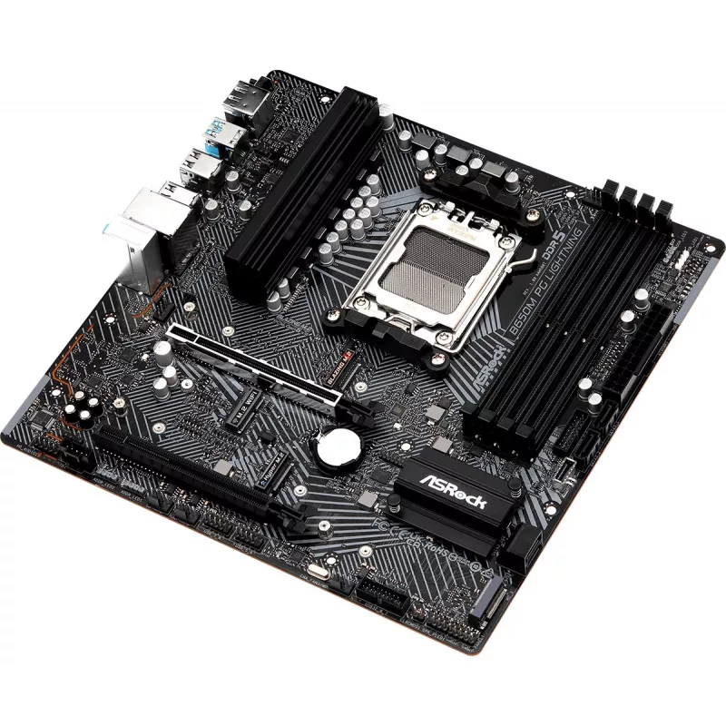 ASRock B650M PG Lightning AM5 Micro-ATX emaplaat