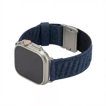 Käekellarihm GUAN premium Apple Watchile 42/44/45/46/49 mm — Sinine Must