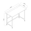 Maclean kokkupandav laud, must, mobiilne, 100x50cm, max 50kg MC-1250 B