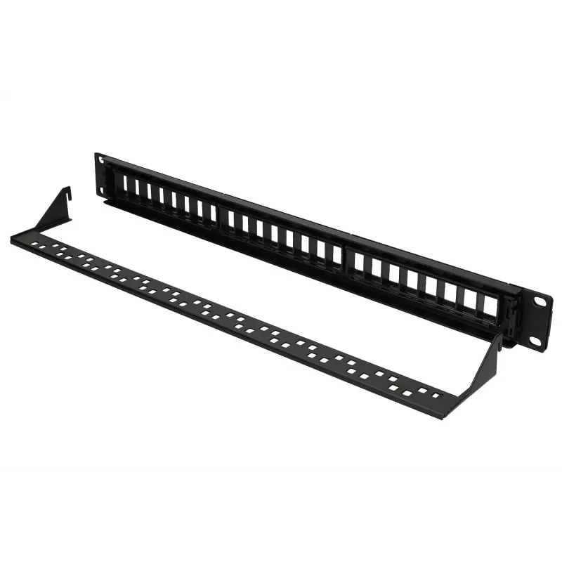 Patchpanel Extralink 24-port U/UTP (UTP) modulaarne, 1U, must, 482.6 mm laius