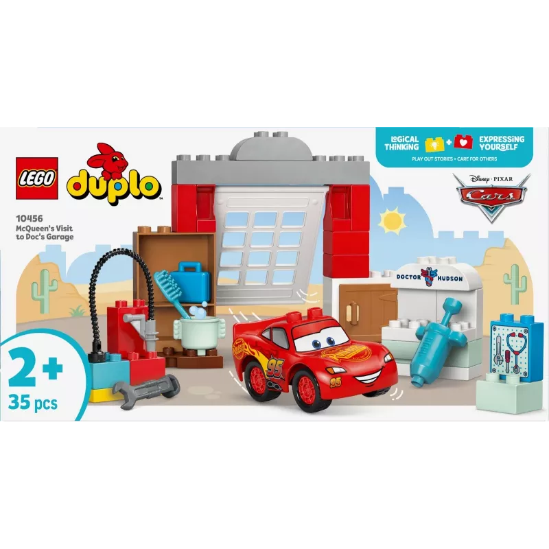 Ehitusmänguasi LEGO DUPLO 10456 Disney McQueeni külastus Doc Hudsoni töökotta — 35 tükki, alates 2. eluaastast, suured klotsid
