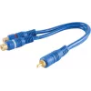 Audio kaabel RCA 2 × RCA ShiverPeaks BS40045 0,2 m sinine