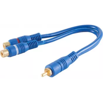 Audio kaabel RCA 2 × RCA ShiverPeaks BS40045 0,2 m sinine