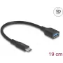 DeLOCK USB-adapter USB USB-C isane pistik Type-A emasele pesale 10 Gbps 19 cm 60 W