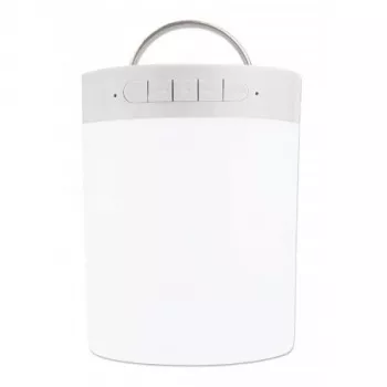 Manhattan Sound Science Bluetooth-kõlar, 5-tunnine taasesitusaeg, ulatus 10 m, microSD-kaardilugeja (32 GB), 3,5 mm abisisend, väljundvõimsus 3 W, USB-A laadimiskaabel kaasas, 1200 mAh aku, Bluetooth v5, sisseehitatud riputusaas, valge, 3-aastane garantii