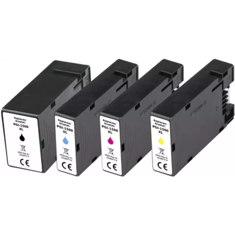 Renkforce tindikomplekt asendab Canoni PGI-1500XL (9182B004) ühilduv must, tsüaan, magenta, kollane RF-5706078 (RF-5706078)