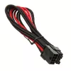 SilverStone PCIe-8-Pin to PCIe-6+2-Pin kaabel, 250mm - must/punane