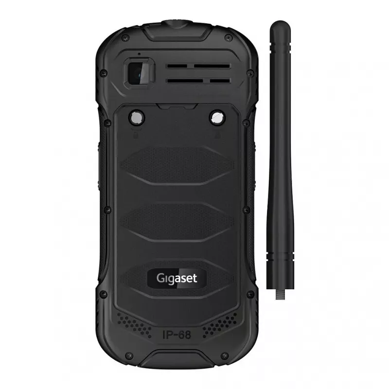 GIGASET GLX 8 ACTIVE must 6,1 cm 2,4-tolline ekraan Push-to-talk funktsioon 2500 mAh aku IP68 2 MP kaamera Dual-SIM Bluetooth