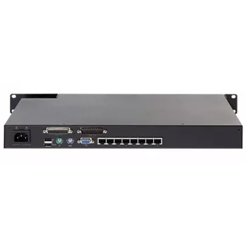 KVM-lüliti APC KVM0108A, 8-pordiline PS/2 VGA, 1U rack, 1600x1200, must