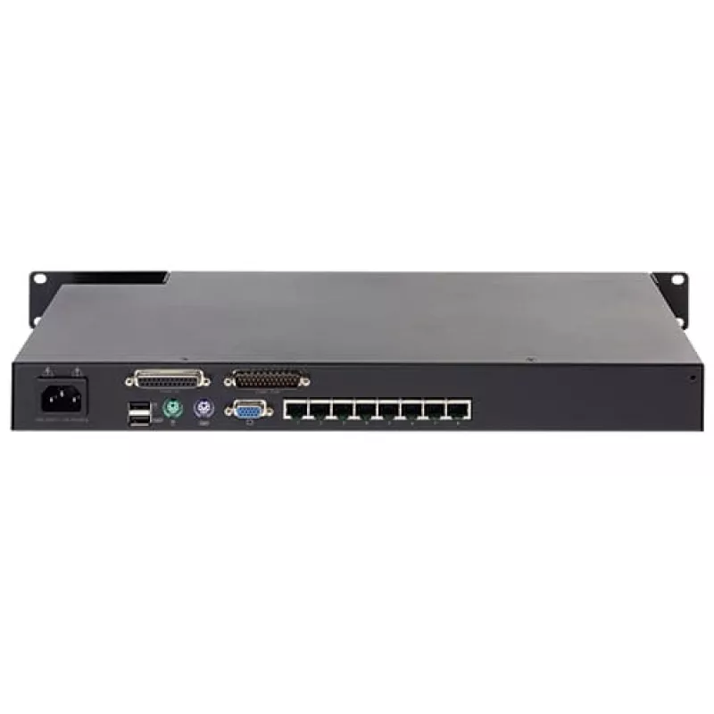KVM-lüliti APC KVM0108A, 8-pordiline PS/2 VGA, 1U rack, 1600x1200, must