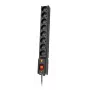 Pikendusjuhe LESTAR LXA 816 G-A K Must 8 vahelduvvoolupesaga 230 V