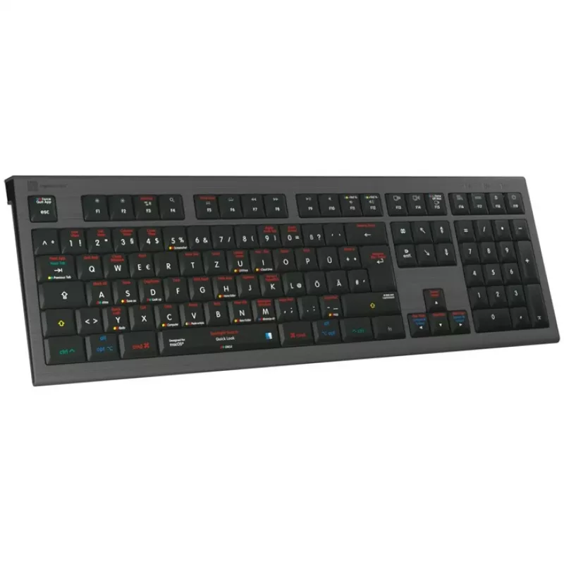 Logickeyboard LKB-OSX-A2M-DE klaviatuur USB QWERTZ saksa must (LKB-OSX-A2M-DE)
