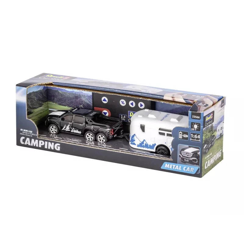 RC auto koos haagissuvilaga REVELL 23566 — mini kaugjuhitav mudel, patareitoitel, mängusõiduk