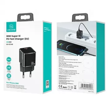 Seinalaadija usams T45 30W USB‑C PD3.0 nutitelefonidele ja tahvelarvutitele