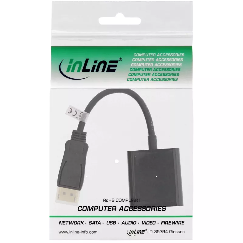 Microconnect DPDVID videokaabli adapter 0,15 m DisplayPort DVI-D must