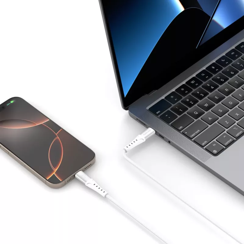 USB-kaabel 4smarts 541452 1,5 m USB-C valge 0,48 Gbit/s