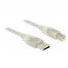 USB-kaabel DeLOCK 83895 USB 2.0 3m USB A USB B läbipaistev