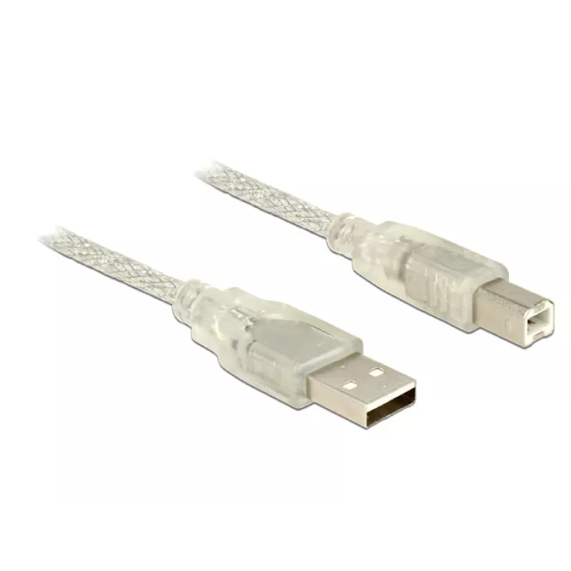 USB-kaabel DeLOCK 83895 USB 2.0 3m USB A USB B läbipaistev