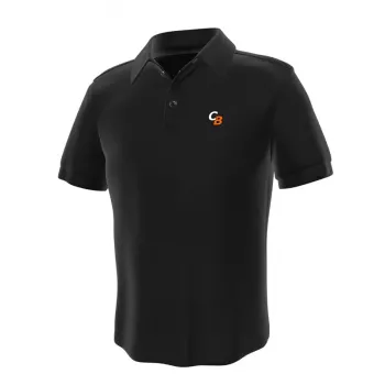 Polo särk GamersWear ComputerBase Polo Must suurus S — meeste mängupolo, must, hingav kangas