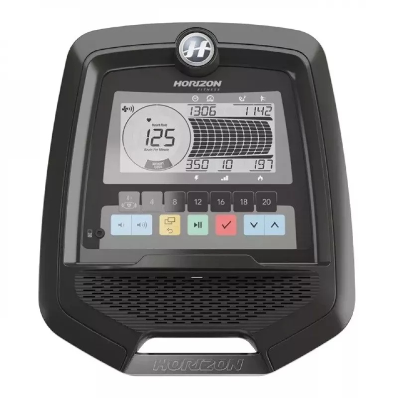 Elliptiline trenažöör Horizon Fitness Andes 5.1 — 20 takistustasemega, 12 programmi, 50,8 cm sammupikkus, 136 kg maksimaalne kasutaja kaal