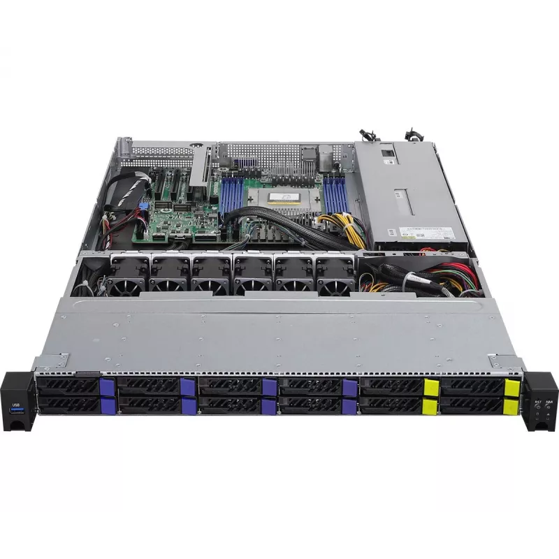 ASRock 1U8S4E-GENOA/2T serveri barebone SoC pesa SP5 (LGA 6096) riiulile paigaldatav (1U)