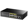 Võrgulüliti Cudy FS1010PG — 10/100 Mbps, 8 PoE-porti, 2 uplinki, 120W PoE-eelarve, metallkorpus