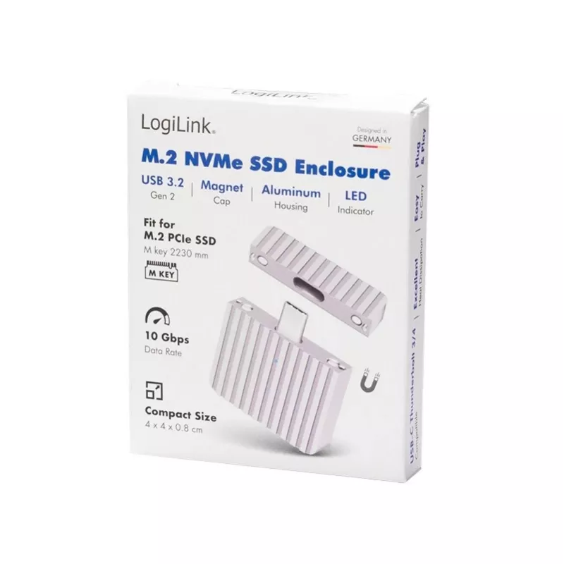 Väga väike USB3.2 Gen2x1 SSD korpus USB-C NVM