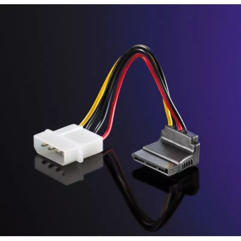 ROLINE adapterkaabel 4 kontaktiga HDD / SATA, nurga all (11.03.1061)