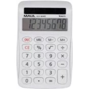 Jakob Maul GmbH lauakalkulaator ECO MJ 455 8 numbrikohaga valge päikeseenergial töötav – ilma patareita (7263102)