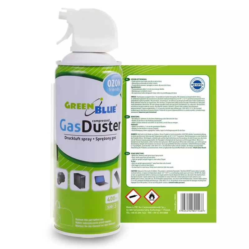 Suruõhk GreenBlue GB400 400ml püstolpihusti - püstolpihusti